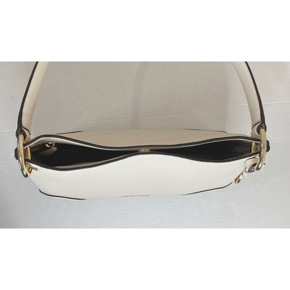 New Michael Kors Nicole Medium Shoulder Bag Leather Light Cream - Picture 6 of 7